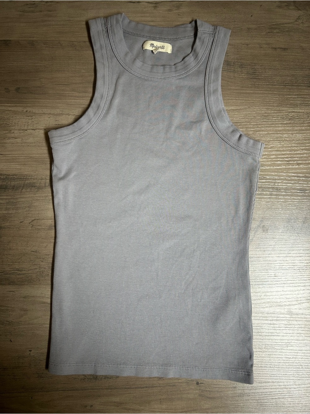 Madewell Grey Ribbed Tank Top